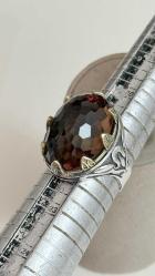 925 AYAR GÜMÜŞ ELMAS KESİM TOPAZ TAŞLI