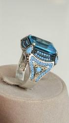 925 AYAR GÜMÜŞ AKUA MARİN FÜRÜZE TAŞLI