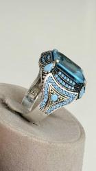 925 AYAR GÜMÜŞ AKUA MARİN FÜRÜZE TAŞLI