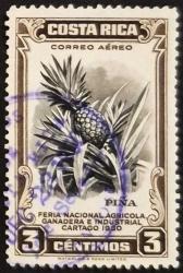 +++ KOSTA RİKA ULUSAL TARIM ve SANAYİ FUARI , ANANAS      1950    3C - DAMGALI