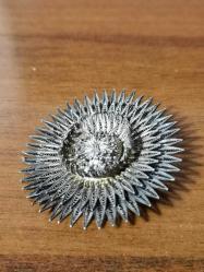 GÜMÜŞ telkari el yapımı kadın broş ayçiçeği   26gram 900 ayar garantili