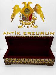 El Yapımı Hatem Sanatı Ay Yıldız desenli Mücevher Kutusu