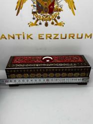 El Yapımı Hatem Sanatı Ay Yıldız desenli Mücevher Kutusu