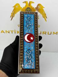 El Yapımı Hatem Sanatı Ay Yıldız desenli Mücevher Kutusu