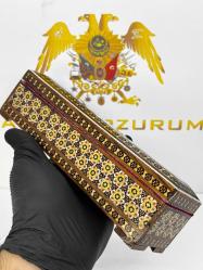 El Yapımı Hatem Sanatı Ay Yıldız desenli Mücevher Kutusu