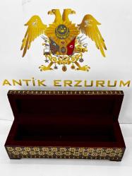 El Yapımı Hatem Sanatı Ay Yıldız desenli Mücevher Kutusu