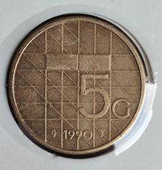 HOLLANDA 5 GULDEN 1990