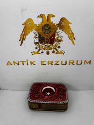 El Yapımı Hatem Sanatı Ay Yıldız desenli Mücevher Kutusu