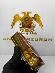 El Yapımı Hatem Sanatı Ay Yıldız desenli Mücevher Kutusu