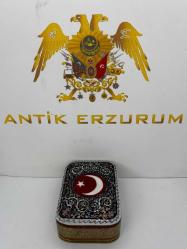 El Yapımı Hatem Sanatı Ay Yıldız desenli Mücevher Kutusu