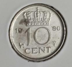 HOLLANDA 10 CENT 1980