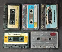 KARTONETSİZ YABANCI KASET LOTU * LOT 271 * FREDDIE JACKSON * BEE GEES * FRANCK POURCEL * VANGELIS * TRACY CHAPMAN * 5 KASET