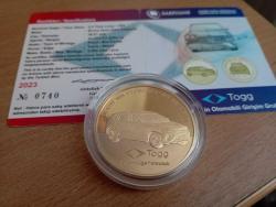 Altın Kaplamalı Gümüş Para TOGG