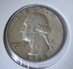 LOT.20 » 1964 'D' AMERİKA GÜMÜŞ QUARTER DOLAR