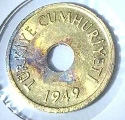 1949 DELİKLİ 1 KURUŞ ÇİLL KONDÜSYON