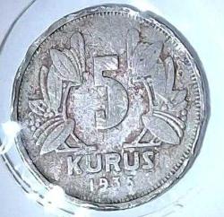 LOT.16 » 1935 5 KURUŞ NADİR 'RR'