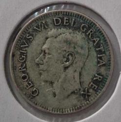 1950 KANADA 10 CENT GÜMÜŞ