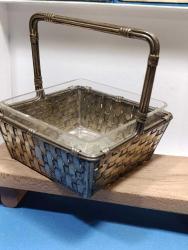 P36----HASIR ÖRGÜ GÜMÜŞ RENGİ KAPLAMA ŞEKERLİK