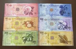 Suriye Yeni Baskı 2025 Yılı - Yeni Suriye Pound'u Set 6'Li Yabancı Kağıt Para ÇİL
