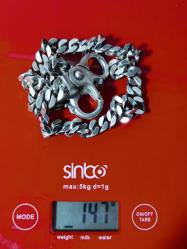 ORİJİNAL HUGO BOSS CÜZDAN -KEMER ZİNCİRİ GÜMÜŞ 48CM    147 GRAM   925AYAR