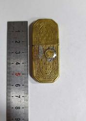 OSMANLI İMPARATORLUĞU DÖNEMİ BRONZ KASALI OSMANLI MÜHÜRLÜ BENZİNLİ ÇAKMAK (RÛSUM DAMGA PULLU)