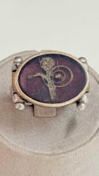 19 YÜZYIL CAM ALTI TILSIM GĞMÜŞ YÜZÜK