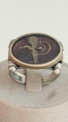 19 YÜZYIL CAM ALTI TILSIM GĞMÜŞ YÜZÜK