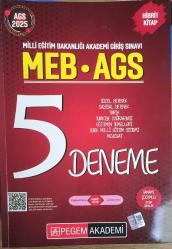 MEB-AGS Tüm Dersler 5 Deneme Çözümlü Pegem Akademi Yayınları