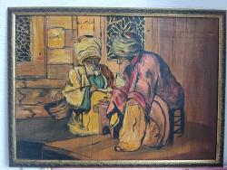 Antika Yakma & Boyama Tablo | Oryantal Sahne