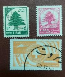 Lübnan damgalı pullar lotu
