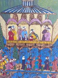 Osmanlı Saray Bahçesinde Şenlik – Yakma & Akrilik El Yapımı Tablo