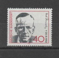 1972 Almanya Siyasetçi Kurt Schumacher'in Ölümünün 20. Yıldönümü Damgasız Tam Seri MNH