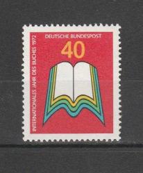 1972 Almanya Uluslararası Kitap Yılı Damgasız Tam Seri MNH
