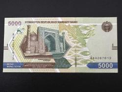 Özbekistan 5000 Som 2021. Çil