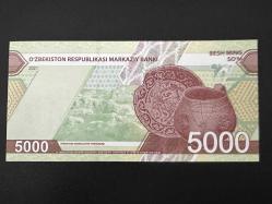 Özbekistan 5000 Som 2021. Çil