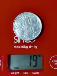 1963 yunanistan 30 apaxmai gümüş madalyon  20 gr    34mm