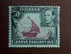 İngiliz sömürgesi Kenya -Uganda-Tanganika-damgalı