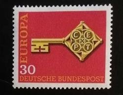 1968 ALMANYA DAMGASIZ POSTA PULU EUROPA CEPT
