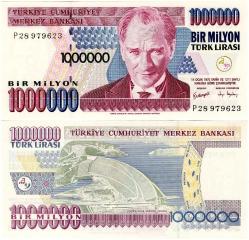 TC 7.Emisyon 1000000 TL 3.Tertip-P28 ÇİL