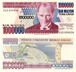 TC 7.Emisyon 1.000.000 TL 3.Tertip-U15.370524 ÇİL