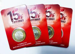 15 Temmuz Hatıra Parası ((Tedavül 1 ₺)) Adet Fiyatıdır..