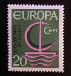 1966 ALMANYA DAMGASIZ POSTA PULU EUROPA CEPT