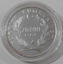 1990 ÇANAKKALE ZAFERİNİN 75.YILI ANISINA 20.000 LİRA GÜMÜŞ ORİJİNAL HATIRA PARASI ÇİL BBB2A1R1 ÇOK NADİR