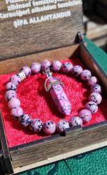 ÇEROİT BİLEKLİK VE KOLYE SET ( KUTULU ) Doğal Taş