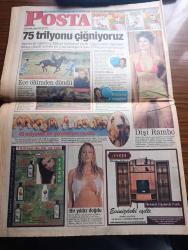 Posta Gazetesi - Turkish Newspaper - 25 Ekim 1999 - fatura ödenemediği için 1,5 Aydın hastane rehin tutulan bebek Adana valiliği araya girince serbest bırakıldı - Hande Ataizi sahnede çırılçıplak kalacak fotoğraf - Ahmet Taner Kışlalı suikasti için 3 bakan ekip oluşturdu - Ahmet Taner Kışlalı'nın bombalı suikasti uğradığı evinin önü ziyaretçi akınına uğruyor fotoğraf - Helin Avşar'a yeni aşık - Ebru Şallı'nın eski kaynanası Alev Esen yurtdışına kaçtı - Emel Müftüoğlu talk show yapacak - MHP'li Ceyhan Belediyesi başkan yardımcısı Alemdar Öztürk lise bastı - Merve Kavakçı olayında yargıya ağır müdahale - Süleyman Demirel Yıldırım Akbulut ve Bülent Ecevit Diyarbakır'da Barış hemen şimdi pankartıyla karşılandı fotoğraf - milenyum modası - at yarışı rehberi - futbol federasyonu Ve MHK'yi kınayan Fenerbahçe taraftarı Suadiye'den stada kadar yürüdü Fotoğrafı - Galatasaray takımı Berlin'e uçtu - Beşiktaşlı futbolcu Shorunmu sakat fotoğraf - Dişi Rambo Ebru Güzel  fotoğraf - Estella Warren foto