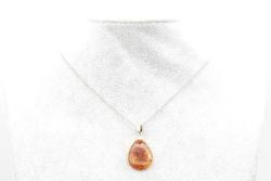 Orijinal Doğal Fosilli Damla Kehribar Kolye Ucu 001