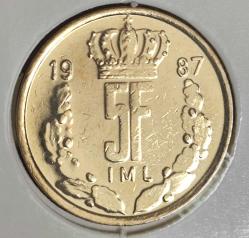 LÜKSEMBURG 5 FRANK 1987