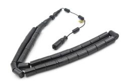 Hakan Turan İmzalı Kesme Model Siyah Sıkma Kehribar Tesbih