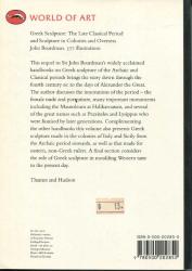 Greek Sculpture: The Late Classical Period (World of Art Series)