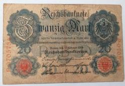 ALMANYA 20 MARK 19, FEBRUAR,1914 ALMANYA